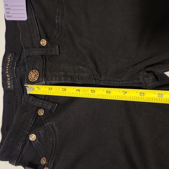 NWOT Women's Rock &Republic Black Skinny Jeans Size 4 Kashmiere - Picture 8 of 8